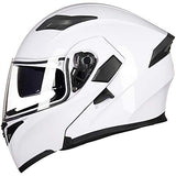 ILM Model 902 Modular Motorcycle Helmet with Flip-Up Full-Face Design, Dual Visors, DOT Certification, and 6 Colors