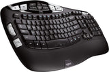 Logitech K350 Wireless Wave Ergonomic Keyboard with Unifying Technology, Black