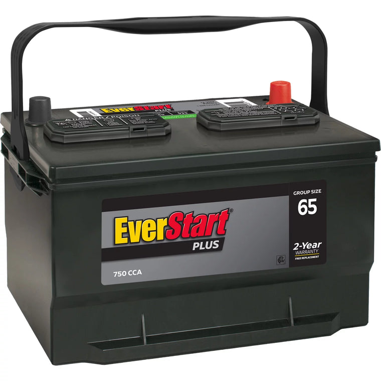EverStart Plus Automotive Battery, Group Size 65, 12 Volt with 750 CCA