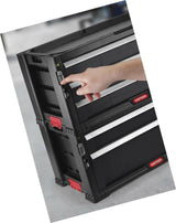 Keter Modular Tool Storage Chest with 5 Drawers, Black Plastic Resin