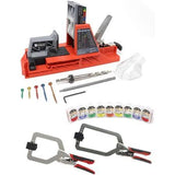 Armor Tool Auto Pocket Hole Jig Kit with 750-Piece Assorted Screw Set and 3-in & 6-in Auto-Adjust Multipurpose Clamps