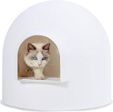pidan Igloo Dome Cat Litter Box Furniture with Extra-Large Interior, Dog-Proof Design and Modern Minimalist Dot Styling