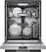 Bosch 800 Series Built-In Dishwasher with Top Controls, CrystalDry, Stainless Steel Tub, 3rd Rack and 42 dBa, 24-Inch Custom Panel Ready