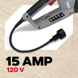 Oregon CS1500 18-Inch Corded Electric Chainsaw with 15 Amp Motor, Integrated PowerSharp Self-Sharpening System, 120V Power, and 2-Year Warranty