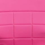Emma + Oliver Mid-Back Executive Office Chair in Pink Vinyl with Arms, Chrome Base & Swivel Design