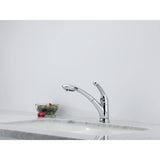Delta 470-WH-DST Signature Kitchen Faucet with Single-Handle Pull-Out Design in White