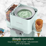 Cuisinart ICE-48 1.5-Quart Soft Serve Ice Cream Maker for Frozen Yogurt, Sorbet, Gelato, and Drinks, White