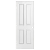 Masonite 28 in. x 80 in. 4-Panel Prehung Interior Door with Right-Hand Swing, Hollow-Core Smooth Composite Construction and Primed White Finish