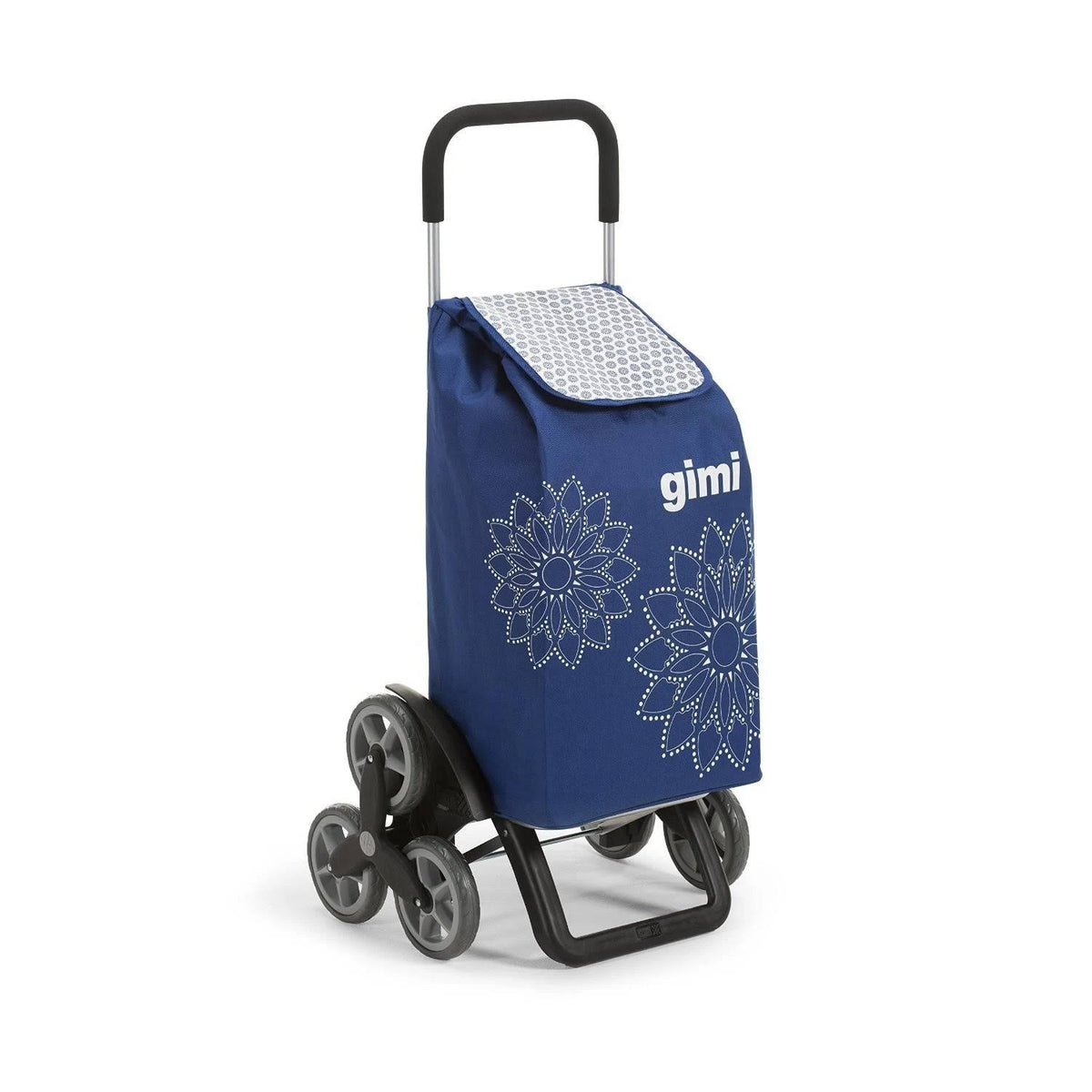 Gimi Tris Floral Shopping Trolley in Blue