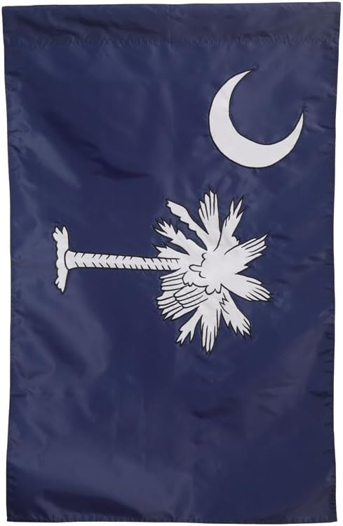 Evergreen Flag South Carolina Garden Applique Flag, Double-Sided 12×18 Patriotic Yard Flag for Porch and Garden, All Seasons