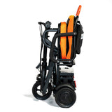 FeatherChair Ezfold Lightweight Electric Folding Power Scooter, Black and Orange