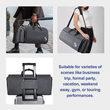 Convertible Carry-On Garment Duffle Bag with Shoe Compartment & Detachable Shoulder Strap, 2-in-1 Suit Travel Bag for Men & Women