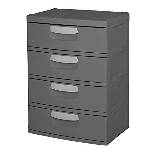 Sterilite Heavy-Duty Storage Cabinet with 4 Drawers, Gray