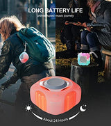 IPX7 Waterproof Bluetooth Shower Speaker with Dynamic Lights, TWS Mode, Loud Stereo Audio & Robust Bass, Portable Wireless Speaker with 24H Playtime for Beach, Kayak or Travel