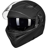 ILM Model 902 Modular Motorcycle Helmet with Flip-Up Full-Face Design, Dual Visors, DOT Certification, and 6 Colors
