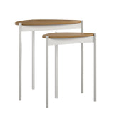 Novogratz Tallulah Nesting Table Set in Walnut and White
