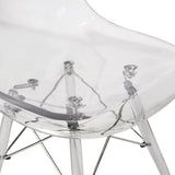 Dover Molded Side Chairs with Acrylic Bases, Set of 4, Clear