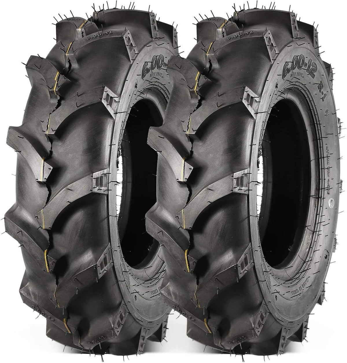 MaxAuto Farm Tractor Tire Set, 6.00-12, 2Pcs, Replacement for Kubota 7100 Series H167