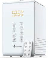 Elechomes SH8820 5.5L Top-Fill Humidifier with Warm and Cool Mist, Remote Control, LED Display, 20 dB Operation, 600 ml/h Output, Auto Shut-Off, Black