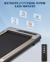 Naipo 2.5HP Walking Pad Treadmill for Home Use with LCD Display, Portable Wheels and 265 lb Maximum Capacity