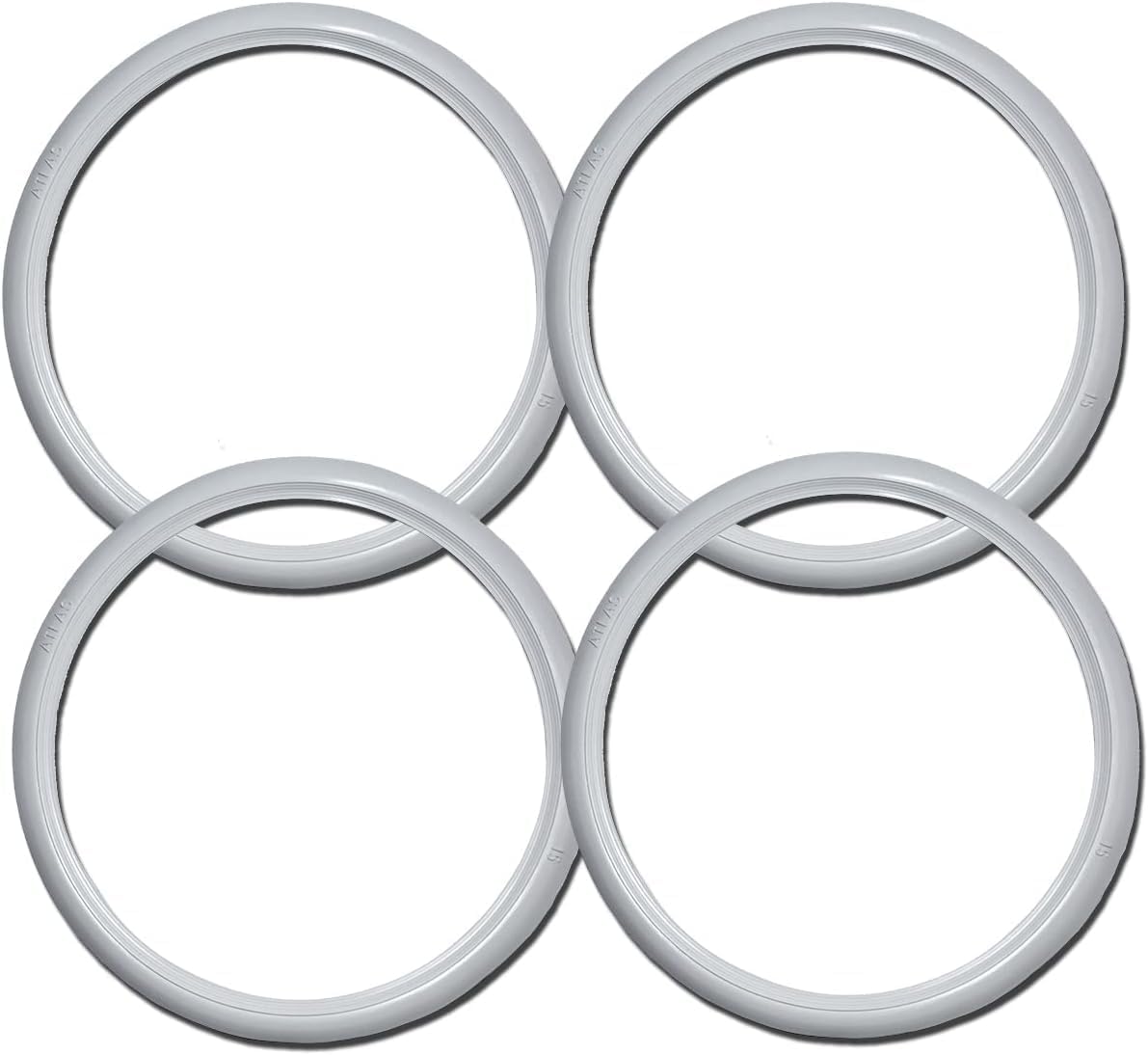 20-Inch White Wall Tire Insert Trim Set from Atlas Brand, Includes 4 Pieces