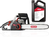 Oregon CS1500 18-Inch Corded Electric Chainsaw with 15 Amp Motor, Integrated PowerSharp Self-Sharpening System, 120V Power, and 2-Year Warranty