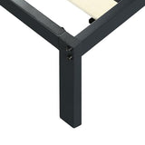 PrimaSleep Full-Size 18-Inch Heavy-Duty Steel Slat Bed Frame in Black with Anti-Slip Support, No-Noise Construction, Easy Assembly, and No Box Spring Required