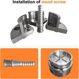4-Inch Self-Centering Wood Lathe Chuck with 4 Jaws, 1 x 8 TPI Mount for Wood Turning