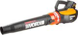 Worx WG591 56V Cordless Turbine Leaf Blower, 465 CFM, 2-Speed Handheld Design with Battery