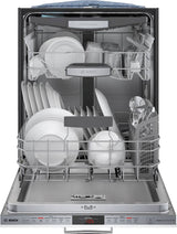 Bosch 800 Series Built-In Dishwasher with Top Controls, CrystalDry, Stainless Steel Tub, 3rd Rack and 42 dBa, 24-Inch Custom Panel Ready