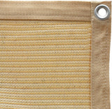90% Shade Fabric Canopy Cover with Taped Edges, Grommets and 12 Bungee Balls, Wheat, 12?? x 20??