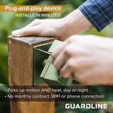 Guardline Wireless Driveway Alarm System with 4 Weatherproof Motion Detectors, 1 Receiver and 1/4 Mile Range for Outdoor Home and Property Security