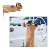 Whitecap Cockpit Table with Folding Leaves, Drinkholder Table Top and Seating for 4