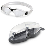 Aqua Sphere Kayenne Swimming Goggle with Clear Lens, Clear/Black, Regular Fit