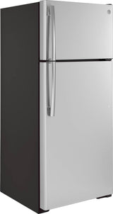 GE GTS18GSNRSS Top-Freezer Refrigerator, 17.5 Cu. Ft. Stainless Steel Exterior