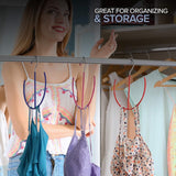 EASYVIEW Hanging Closet Organizer for Belts, Scarves, Ties, Shoes and Gym Bags