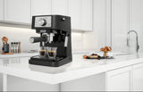 DeLonghi Stilosa EC260BK Espresso Machine with 15 Bar Pump, Black and Stainless Finish