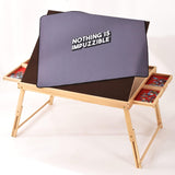 AGREATLIFE Portable Wooden Puzzle Table for 1500 Pieces with Four Non-Slip Drawers, Adjustable Foldable Legs and Protective Rubber Mat