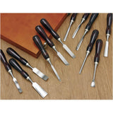 Grizzly H7923 12-Piece Chisel Set with Wooden Storage Box