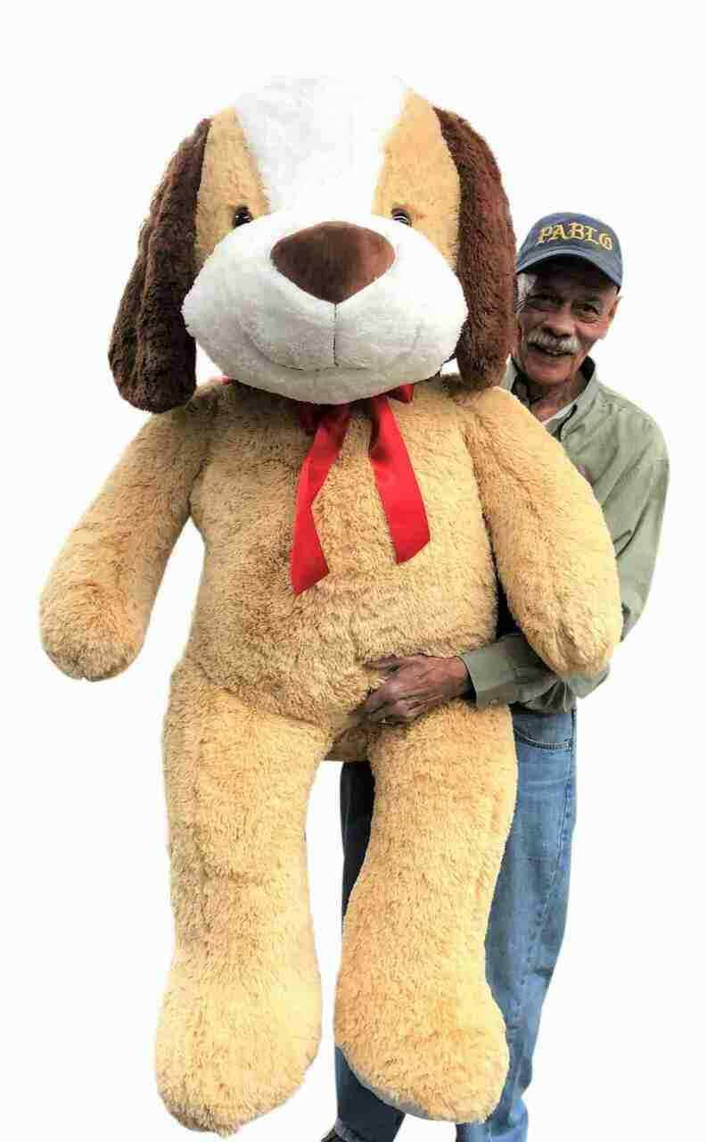 Giant 5-Foot Stuffed Puppy Dog, 60 Inches or 153 cm, with Soft Plush Construction