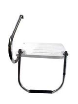 Pactrade Marine Universal Fiberglass Swim Platform with Under-Mount Fold-Down Ladder, 1-Step Inboard Design with One Rail