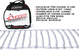 The ROP Shop Pair of 2 Link Tire Chains with Tensioners, 23×10.5×12, for Snow Blowers, Lawn and Garden Tractors, Mowers, Riders, UTVs, ATVs and Utility Vehicles