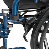 Drive Medical Blue Streak Lightweight Folding Wheelchair with 20-Inch Wide Seat