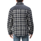 Mens Winter Plaid Jacket with Warm Sherpa Lining