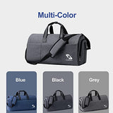 Convertible Carry-On Garment Duffle Bag with Shoe Compartment & Detachable Shoulder Strap, 2-in-1 Suit Travel Bag for Men & Women