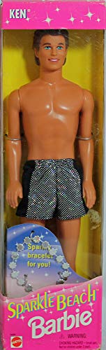 Mattel Sparkle Beach Ken Barbie Doll with Matching Bracelet for You