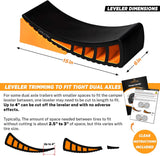 CARMTEK Premium Camper Leveler Kit with Curved RV Levelers, Wheel Chocks, Rubber Mats and Carry Bag