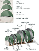 Caraway Deluxe 16-Piece Sage Ceramic Nonstick Cookware Set with Pots, Frying Pans, Lids, and Kitchen Storage, PFAS and PFOA Free, Oven Safe and Compatible with All Stovetops
