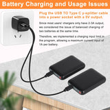 5V 5000mAh Li-Polymer Rechargeable Spare Battery for Heated Gloves, Scarves, Socks, and Slippers, Black