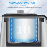KISSAIR 1.5L Upright Ice Cream Maker with Stainless Steel Housing and LED Display, 3 Modes for Gelato, Frozen Yogurt and Sorbet